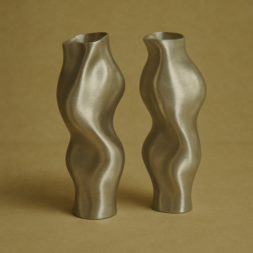 Bronze sculptural vases