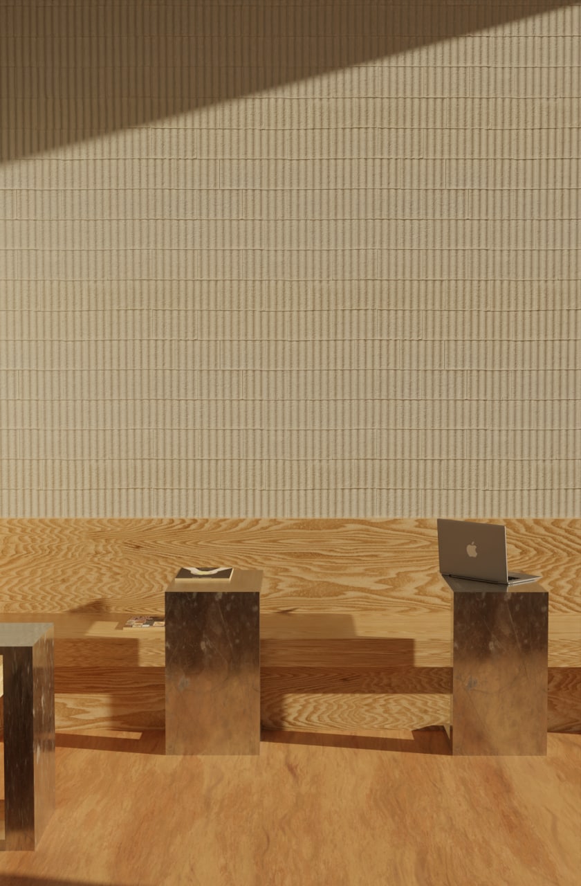 Minimal wooden workspace